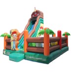 Inflatable Castle Manufacturer - Blue Coconut Tree Slide for Outdoor Playground