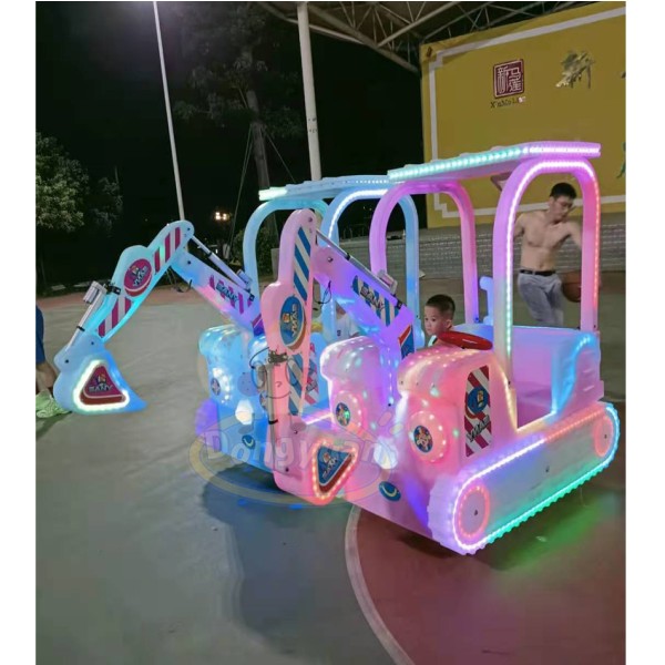 Electric Trampoline Manufacturer - Rotating Jumping Bed with Lights for Outdoor