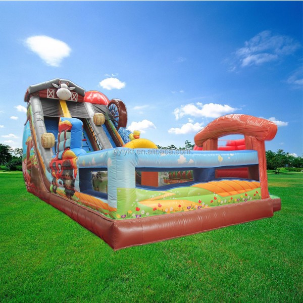 Inflatable Bouncy Castle Manufacturer - PVC Cartoon Slide Combo for Sports Park