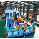 Inflatable Bouncy Castle Factory - Marvel Theme 0.55mm PVC Trampoline Slide