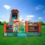 Inflatable Castle Manufacturer - Blue Coconut Tree Slide for Outdoor Playground