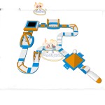 Inflatable Race Platform Supplier - Custom Shark Rally for Water Park Resort