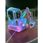 Electric Trampoline Manufacturer - Rotating Jumping Bed with Lights for Outdoor