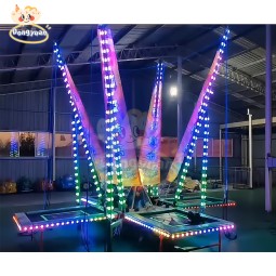 Children's Trampoline Supplier - Electric Rotating Jumping Bed with Lights