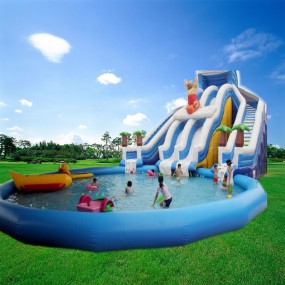 Inflatable Trampoline Slide Factory - Waterfall Games for Water Parks Manufacturer