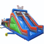Inflatable Obstacle Course Factory - Train Theme Customized for Outdoor Sports