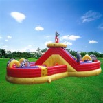 Inflatable Trampoline Slider Supplier - PVC White Bear Design with Slide for Kids