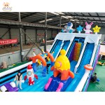 Inflatable Bouncy Castle Factory - Marvel Theme 0.55mm PVC Trampoline Slide