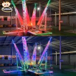 Children's Trampoline Supplier - Electric Rotating Jumping Bed with Lights