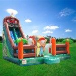 Inflatable Castle Manufacturer - Blue Coconut Tree Slide for Outdoor Playground
