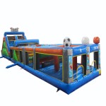 Inflatable Obstacle Course Factory - Train Theme Customized for Outdoor Sports