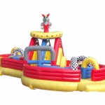 Inflatable Trampoline Slider Supplier - PVC White Bear Design with Slide for Kids