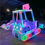 Commercial Bumper Car Factory - Double Luminous Music Electric Motorcycle Ride