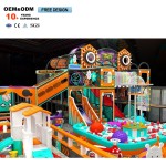 Adventure Park Supplier - Orange Robot Theme Maze Adventure Slide