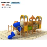 Wooden Playground Factory - Outdoor Children's Wooden Slide Boat