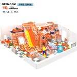 Adventure Park Supplier - Orange Robot Theme Maze Adventure Slide