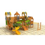 Playground Equipment Supplier - Kids Outdoor Wooden Play Castle Park