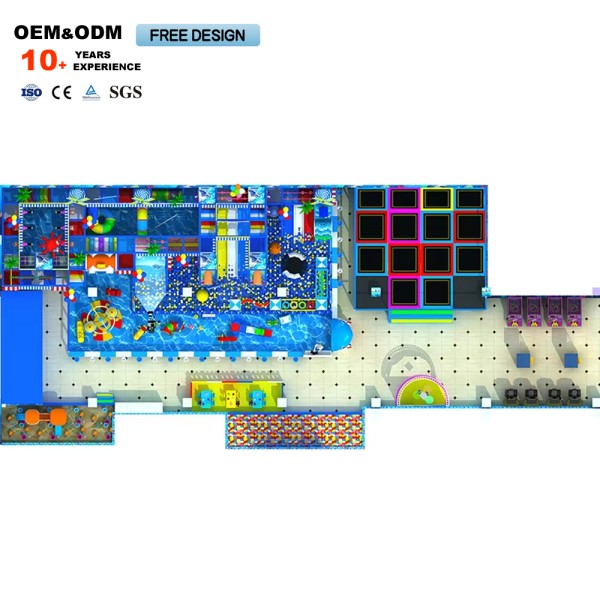 Playground Factory - Indoor Maze Ball Pit Trampoline Wooden Soft