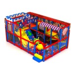 Indoor Playground Factory - Small Kids Playground Safety Red White Blue