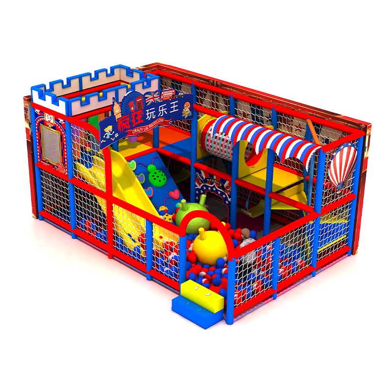 Indoor Playground Factory - Small Kids Playground Safety Red White Blue