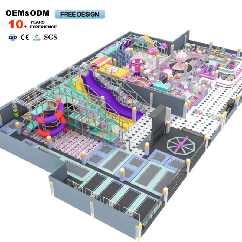 Playground Equipment Factory - Indoor Purple Wave Slide Customized