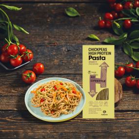 Keto-Friendly Chickpeas Pasta High Protein Low Carb Non-GMO Refined Chickpeas Noodle in Box Packaging Easy to Make
