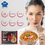 Healthy Asian Instant Noodles Vegan Air Dried Spicy Beef Flavor High Protein Ramen with Sauce Pack