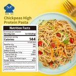Delicious Plant-Based Vegan Pasta Low Carb Low GI Keto-Friendly High Protein High Fiber Chickpeas Noodles Refined Processing Box