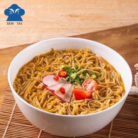 Plant-Based Air-Dried Vegan Instant Ramen Noodles 32g Protein Never Fried Bag Packaging