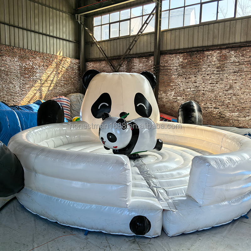 Panda Bull Manufacturer - Panda Inflatable Bull Riding Machine Kids