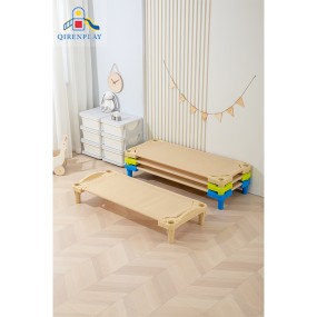 Kids Single Bed Supplier - Kindergarten Nursery Stackable Space Saving Cot