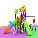 Playground Equipment Supplier - Kids Toys Small Slide Swing Set Outdoor