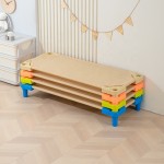 Kindergarten Bed Factory - Colorful Stackable Naptime Cot Toddler Bed