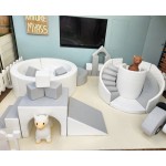 Soft Play Equipment Supplier - White Gray Indoor Playground for Kids