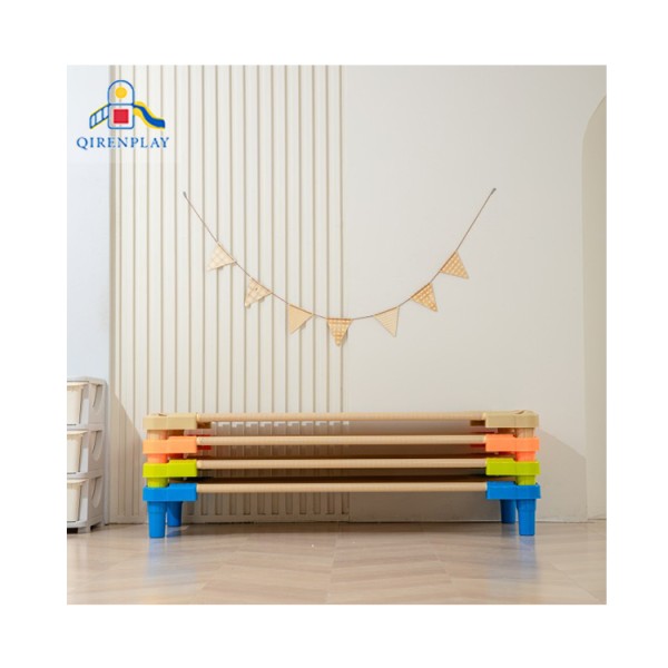 Cloth Bed Manufacturer - Kids Plastic Frame Combination Preschool Bed