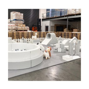Soft Play Equipment Supplier - White Gray Indoor Playground for Kids