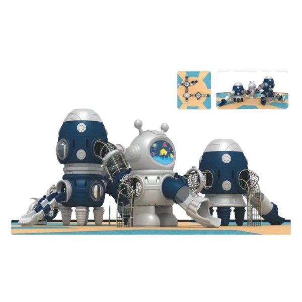 Soft Playhouse Supplier - Planet Series Sliding Climbing Kindergarten