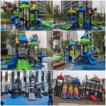 Playground Equipment Manufacturer - Outdoor Steel Plastic Slide PE Material