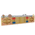 Kindergarten Furniture Factory - Wooden Nursery Book Shelf Cabinet for Kids