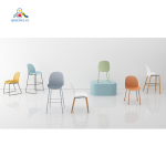 Bar Stool Manufacturer - Comfortable Fabric High Chairs Coffee Shop