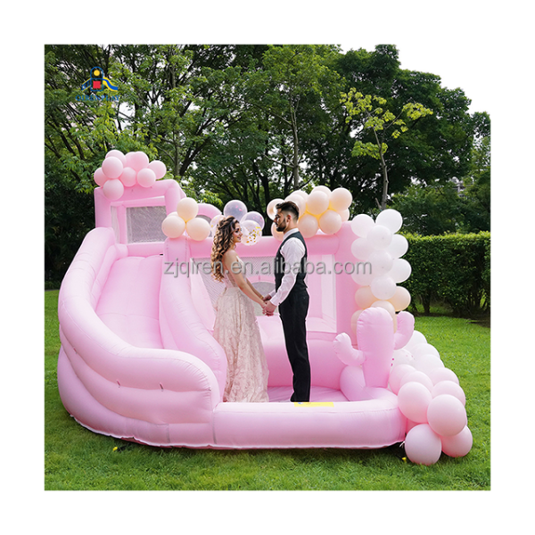 Inflatable Bouncer Manufacturer - Pink Custom Wedding Event Jump House