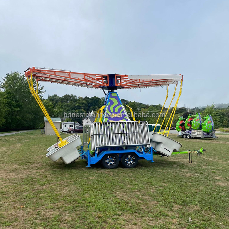 Portable Ride Supplier - Sale Mini Kids Small Carousel Swing Trailer