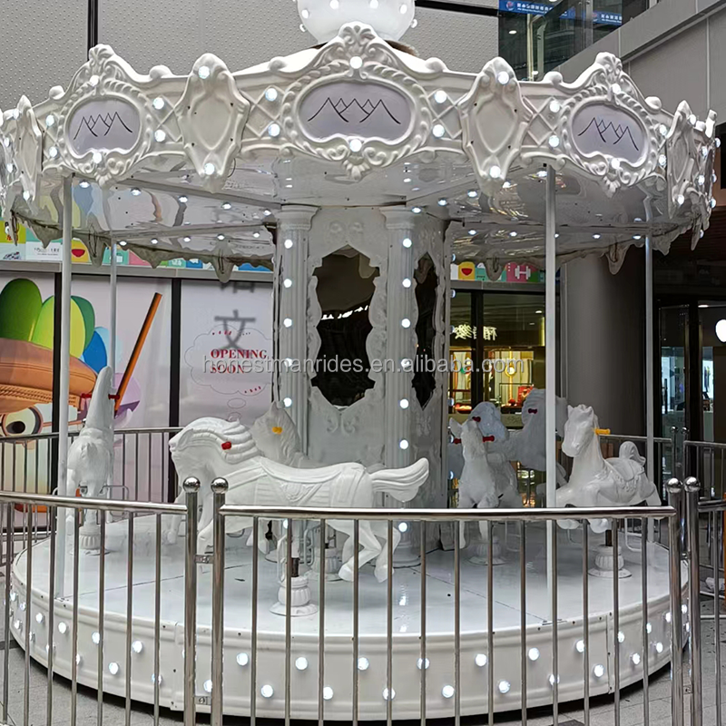 Merry Go Round Manufacturer - Sale White Amusement Park Babies Ride