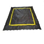 Trampoline Mesh Manufacturer - Black PP Mat with Cloth Rings Accessory