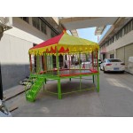 Hexagonal Trampoline Factory - Family-friendly with Net Stairs PP Mat