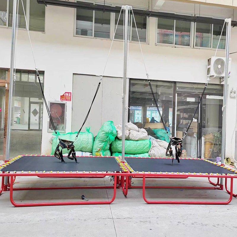 Double Trampoline Factory - Cheap Factory Price Kids Bungee Jumping