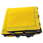 Trampoline Mesh Manufacturer - Black PP Mat with Cloth Rings Accessory