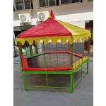 Hexagonal Trampoline Factory - Family-friendly with Net Stairs PP Mat
