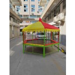 Hexagonal Trampoline Factory - Family-friendly with Net Stairs PP Mat