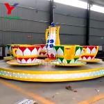 Tea Cup Ride Supplier - Outdoor Lotus Theme Adults Equipment